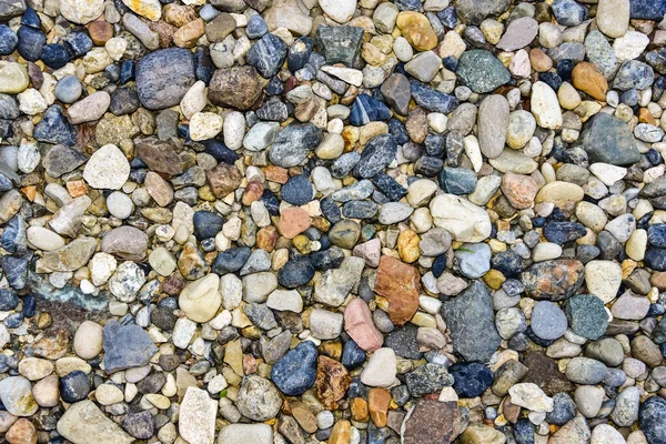 Felsen Meer Strand Oder Steine Hintergrund Draufsicht Viele Kleine Steine — Stockfoto