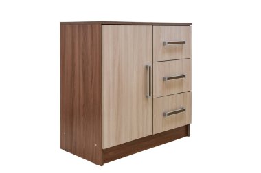 Beyaz arkaplanda izole edilmiş çekmecelerin görüntüsü.