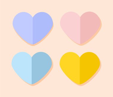 kalp simgelerinin vektör kümesi