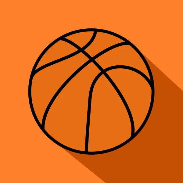 Pallone da basket arancione. Icona della palla isolata. — Foto Stock