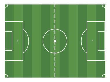 Bir top oyunu için ıssız bir futbol sahası