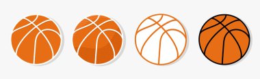 Basketbol takımı. Tasarım için simgeler ve çıkartmalar
