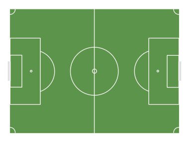 Topla oynamak için futbol sahası