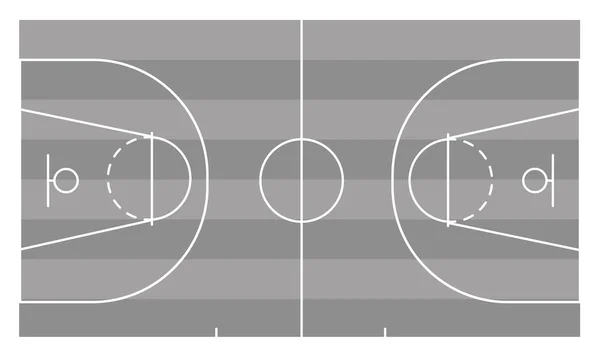 Campo de basquete isolado para jogo de bola — Fotografia de Stock