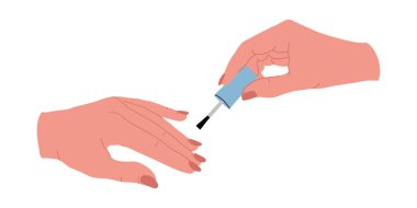 Manikür. Manikürlü kadın elleri. 