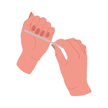 Manikür. Manikürlü kadın elleri. 