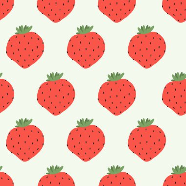 Çilekli vektörsüz desen