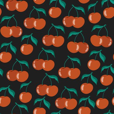 Kirazlı ve tatlı kirazlı kusursuz desen.