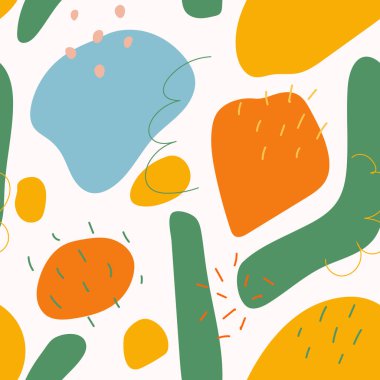 Doğal şekilli soyut desen demeti.