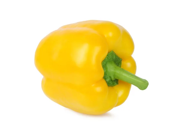 Bell Pepper Žlutá Izolované Bílém Pozadí — Stock fotografie