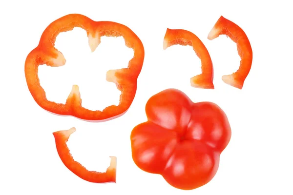 Paprika Rot Isoliert Auf Weißem Hintergrund — Stockfoto