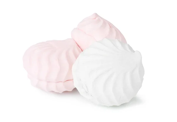 Marshmallow Isolerad Vit Bakgrund — Stockfoto
