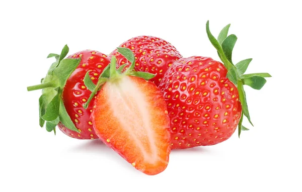 Strawberry Diisolasi Pada Latar Belakang Putih — Stok Foto