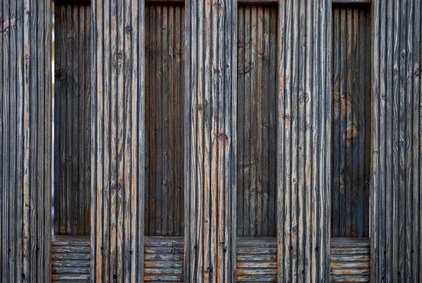 Detalhe Uma Cerca Madeira Deteriorada Batida Pelo Tempo — Fotografia de Stock