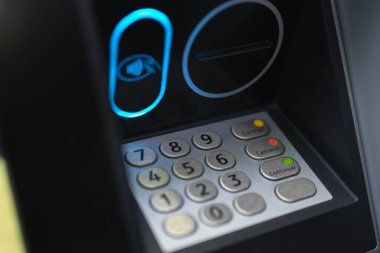 Otomatik para dağıtıcı klavyesinin görünümünün ayrıntıları