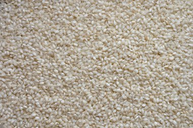 Yukarıdan görülen pişmemiş pirincin ayrıntıları