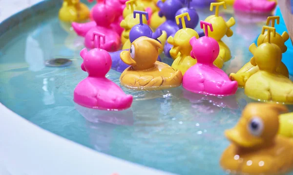 Detalle Patitos Goma Para Pesca Parque Atracciones — Foto de Stock