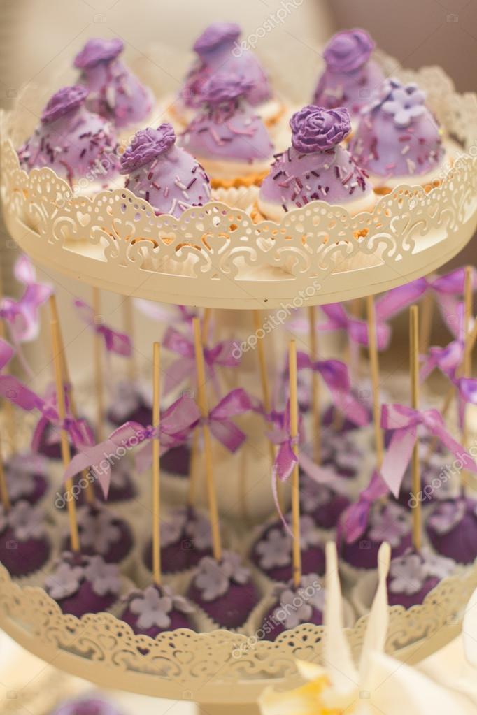 Candy Bar Tray With Delicious Cakes Elegant Sweet Table Candy Bar Tray With Delicious Cakes Elegant Sweet Table Cake Cupcakes Pops On Dinner Or Event Party