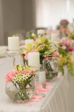 Düğün dekorasyon. İç tatil dekorasyonu.