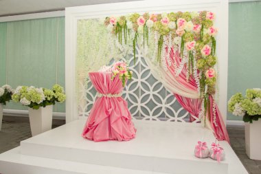 Düğün dekorasyon. İç tatil dekorasyonu.