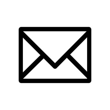 E- posta simgesi. Zarf Simgesi vektörü. Düz biçimdeki moda posta simgesi