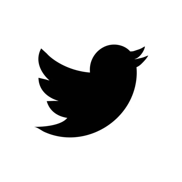 Kuş vektör simgesi. Sosyal medya işareti. Kısa iletiler simgesi. — Stok Vektör