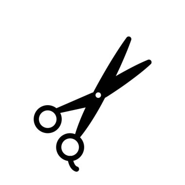 Saç makas ikonu. İzole edilmiş işaret sembolü vektör illüstrasyonu