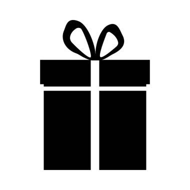 Kurdele çizgisi simgesi olan hediye kutusu, ana hat vektör işareti.