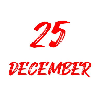 25 Aralık. Takvim Noel günü. Senin için Noel konsepti tasarımı