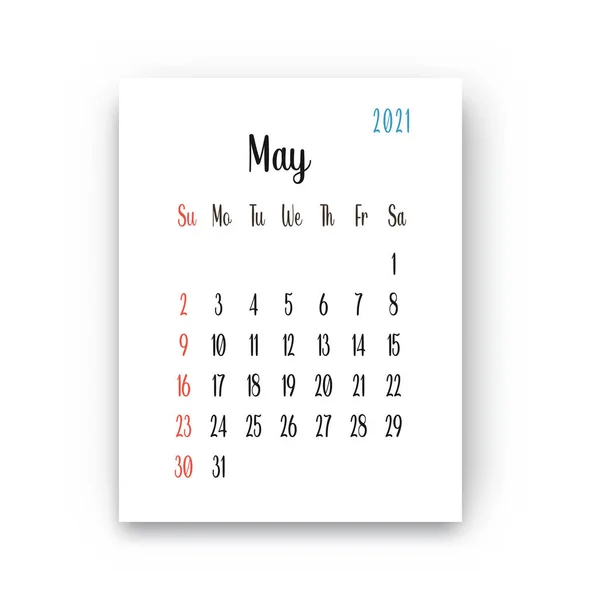 Kalendarz ciążowy. Ilustracja wektora izolowana na białym tle. — Wektor stockowy
