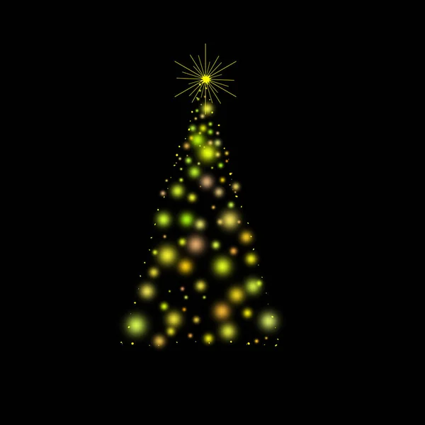 Árbol Navidad Quema Con Luces Brillantes Sparkle Mágico Árbol Navidad —  Fotos de Stock