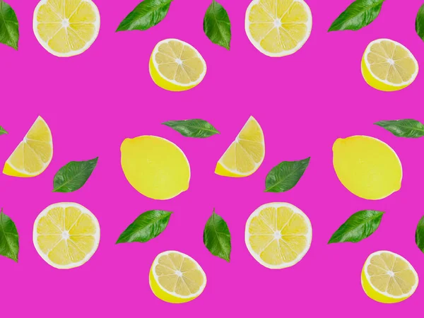 Citrus Fruits Seamless Pattern Creative Summer Background Commodature — 스톡 사진