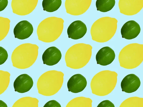 Citrus Fruits Seamless Pattern Creative Summer Background Composition — Stock Photo, Image