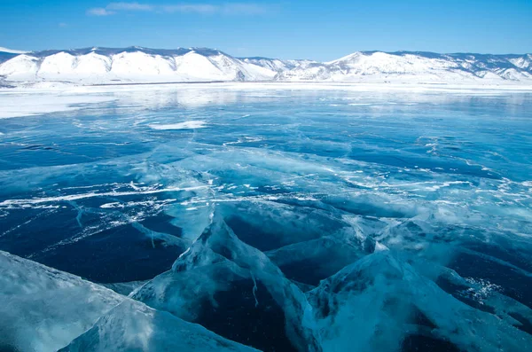 Ledový Povrch Jezera Bajkal — Stock fotografie
