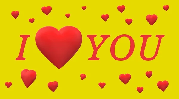 Walentynki Karta Miłość Serce — Zdjęcie stockowe