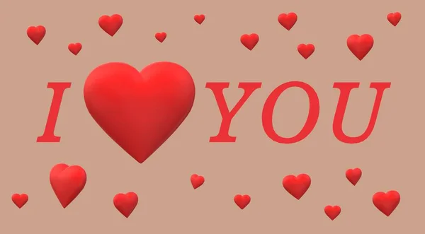 Alla Hjärtans Dag Kort Kärlek Hjärta — Stockfoto