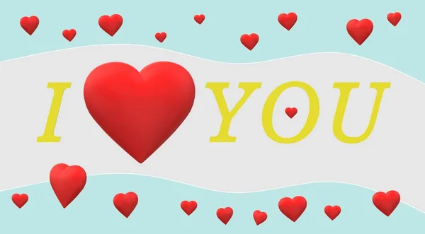 Alla Hjärtans Dag Kort Kärlek Hjärta — Stockfoto