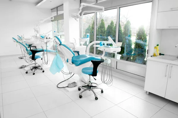 Interior Modern Dentist Office Brand New Dentist Chairs — Stock Photo, Image