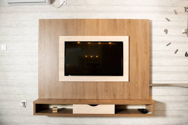 Smart Wooden Wall Cozy Apartment — ストック写真