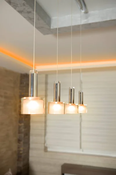 Modern Chandelier Renovated Home — ストック写真