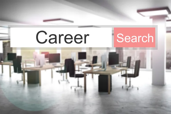 Websearch career red search button office 3D Illustration — Stock Photo, Image