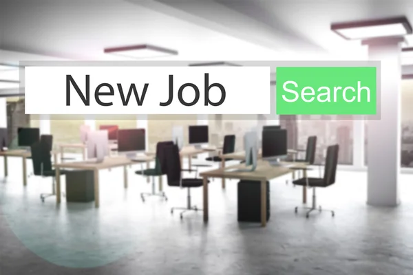 Websearch new job green search button office 3D Illustration — Stock Photo, Image