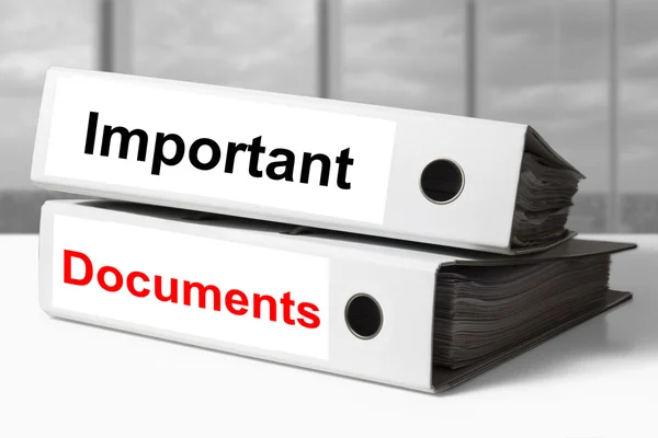 Office binders important documents — Stock Photo, Image