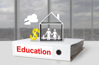 office binder family house educations cost dollar symbol clipart