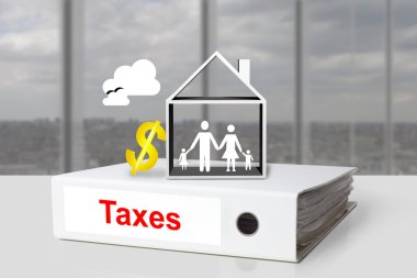Office Ciltçi vergiler aile dolar sembol evi