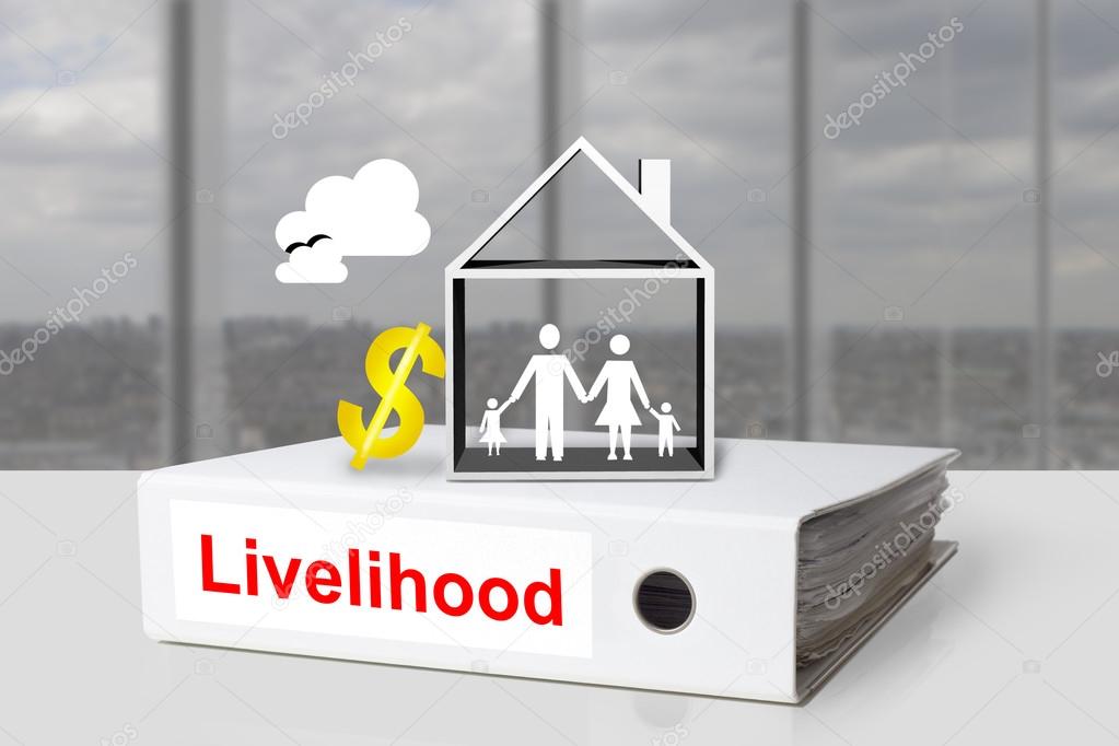 Office binder livelihood family home dollar sign
