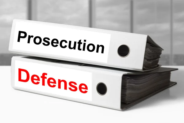 Office binders prosecution defense — Stock Photo, Image