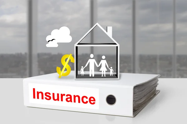 Office binder insurance family home residential — Stock Photo, Image