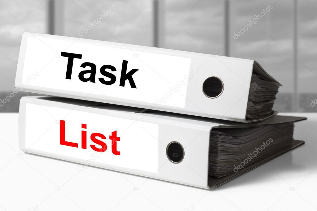 office binders task list