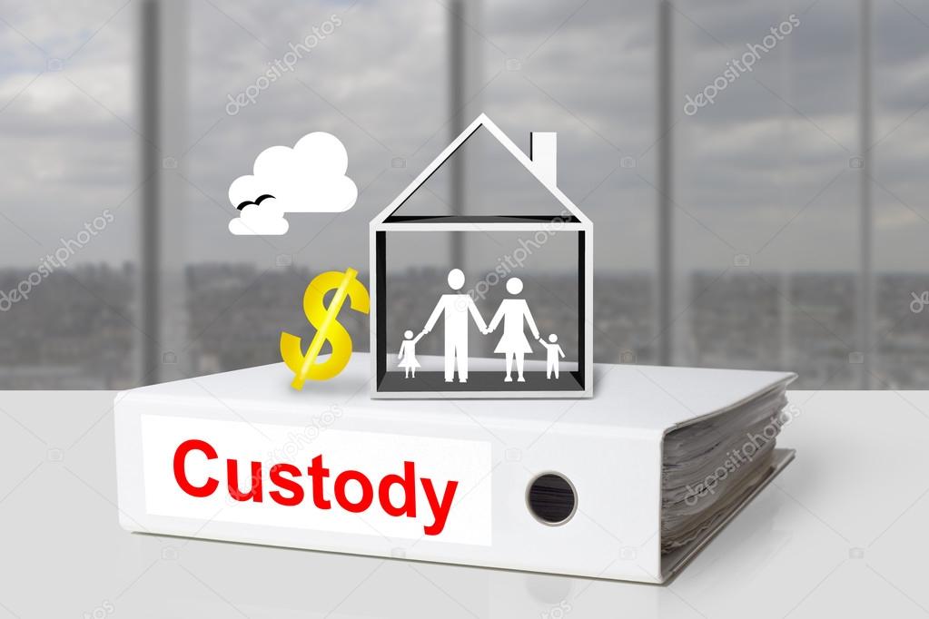 office binder custody family house dollar symbol